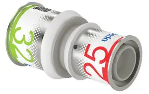 Goedkoop Uponor S-Press Plus verloop koppeling - pers x pers 32mm x 25mm - ppsu - Kiwa