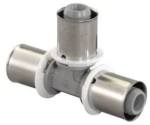 Uponor T-stuk 90° - pers x pers x pers - 40mm x 40mm x 40mm - ppsu Nieuw Model