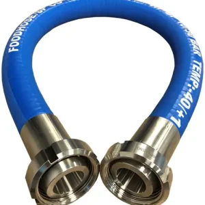 Zuivelslang/Voedselslang Flexibel & Glad - Compleet met Puntstuk/Wartel - DN80 - 7 meter Op = Op