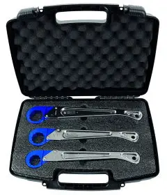 In De Mode Henco - sleutelset in koffer - 1/2" tot 1" - staal