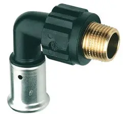 Henco - draad knie 90° - pers x buitendraad - 20mm x 1/2" - pvdf Finale Uitverkoop