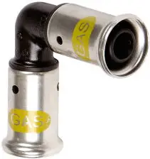 Superprijs Henco - knie 90° - gas - pers x pers - 26mm x 26mm - pvdf