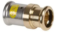 Exclusieve Aanbieding Henco - overgangs koppeling - gas - pers x pers - 16mm x 15mm - messing