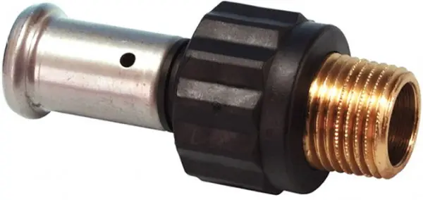 Henco - Koppeling - pers x buitendraad - 16mm x 1/2" - pvdf Bulkbestelling