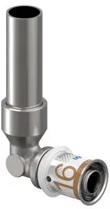 Laatste Kans Uponor S-Press Plus overgangs knie - spie x pers - 15mm x 16mm - L = 1100mm - Smart Radi - Kiwa