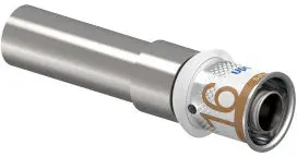 Uponor S-Press Plus overgangs koppeling - spie x pers - 15mm x 16mm - messing - Kiwa Gecertificeerd