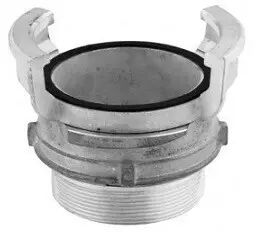 In De Mode Guillemin koppeling - met grendelring x buitendraad - 4" - RVS