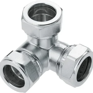 Bonfix knelkoppeling - Hoek T-koppeling - 22mm x 15mm x 22mm - Vertint Messing Seizoensaanbieding