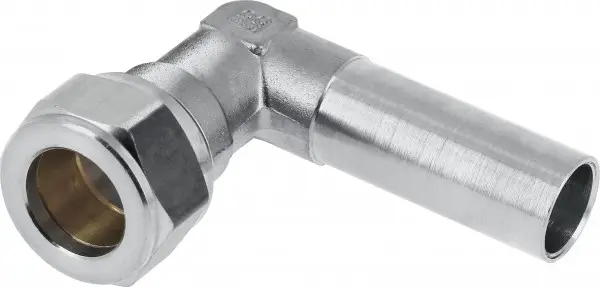 Bonfix knelkoppeling - Inschuifkniekoppeling - 22mm x 22u - Vertint Messing Limited Edition