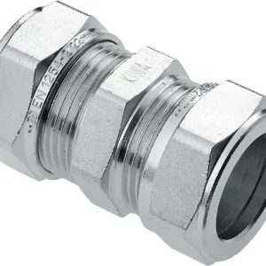 Op = Op Bonfix knelkoppeling - Rechte koppeling - 22x22mm - Vertint Messing