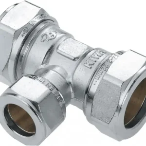 Bonfix knelkoppeling - T-stuk verlopend - 28mm x 22mm x 28mm - Vertint Messing Express Levering