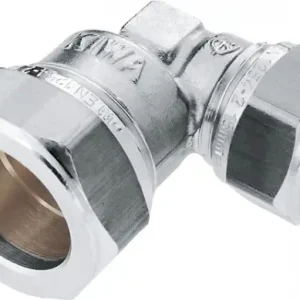 Bonfix knelkoppeling - Verloopknie - 15mm x 10mm - Vertint Messing Plaats Bestelling