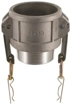 Topkwaliteit Camlock Vrouwelijk met Buitendraad - Type B - Aluminium - 4“ - DN 100 - B400