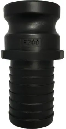 Camlock Mannelijk met Slangtule - Type E - PP (Polypropyleen) - Slangtule 75 mm - DN 75 - E300 Laatste Versie