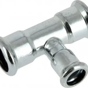 Plaats Bestelling Bonfix Pressfitting staalverzinkt CV T-koppeling - verlopend 54 x 22 x 54 - 3 x press - (m-profiel)