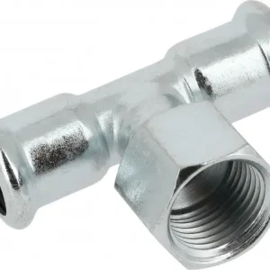 Aanbieding Bonfix Pressfitting staalverzinkt CV T-koppeling 22 x 3/4 x 22 - press x lange binnendraad x press - (m-profiel)