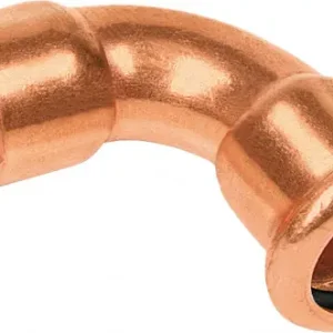 Authentiek Bonfix Pressfitting roodkoper WATER Bocht 90° 22 x 22 - 2 x press - (m-profiel)