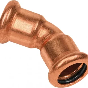 Professioneel Bonfix Pressfitting roodkoper WATER Bocht 45° 18 x 18 - 2 x press - (m-profiel)