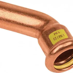 Nieuwe Collectie Bonfix Pressfitting roodkoper GAS Insteekbocht 45° 脴42 x 42 - insteek x press - (m-profiel)