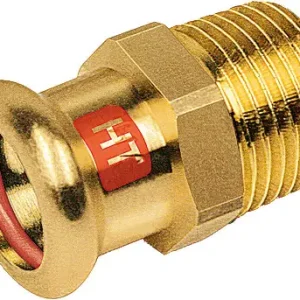 Plaats Bestelling Bonfix Pressfitting roodkoper SOLAR Puntstuk 3/4" x 22 - conische buitendraad x press - (m-profiel)