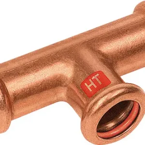 Weekendaanbieding Bonfix Pressfitting roodkoper SOLAR T-koppeling - verlopend 22x18x18 - 3 x press - (m-profiel)