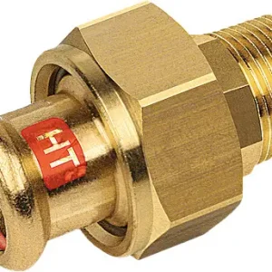 Nieuwe Collectie Bonfix Pressfitting roodkoper SOLAR 3-delige koppeling 1/2 x 18 - met vlakke dichting - conische buitendraad x press - (m-profiel)