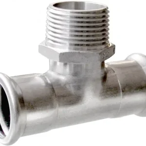 Rechtstreeks Van De Fabrikant Bonfix Pressfitting RVS 316L T-koppeling 15 x 1/2 x 15 - press x buitendraad (R) x press - (m-profiel)