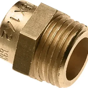 Betaalbaar Bonfix Messing soldeerfitting Puntstuk 1-1/4" x 35 - buitendraad x capillair - 82280