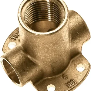 Origineel Bonfix Messing soldeerfitting Muurplaat dubbel - hoog 22 x 3/4 x 22 - capillair x binnendraad x capillair