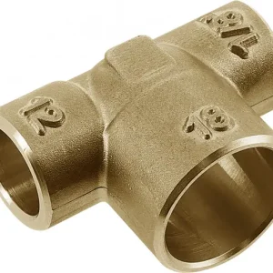 Snelle Levering Bonfix Messing soldeerfitting T-stuk 12 x 18 x 1/8 - capillair x capillair x binnendraad