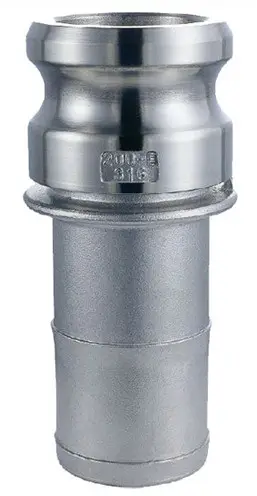 Camlock Mannelijk met Slangtule - Type E - RVS-316 - Slangtule 150 mm - DN 130 - E600 Actieprijs