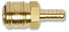 Handgemaakt Euroline - Snelkoppeling met slangtule - Steek - 8mm - messing