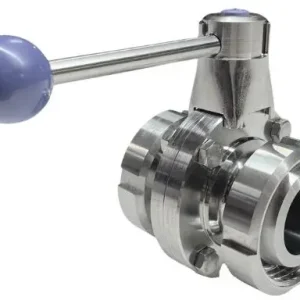 Weekendaanbieding Melkkoppeling - Zuivelkoppeling - DIN 11851 - Vlinderklep - Puntstuk x Puntstuk - DN100 - RVS 304 - Afdichting Viton