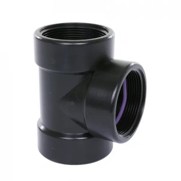 Self-Seal pp T-stuk 90gr, 3x binnendraad, 6 bar, 1-1/4“ x 1-1/4“ x 1-1/4“ Uitverkoop