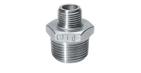 Verloopnippel Nr.245 RVS 1-1/2“ x 1/2“ Gratis Retour