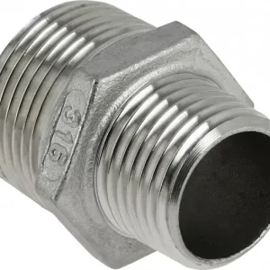 Authentiek Bonfix RVS draadfitting Verloopnippel 3/8 x 1/4 - 2 x buitendraad