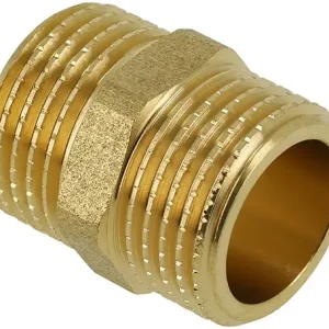 Limited Edition Bonfix messing dubbele nippel - 1/4“ Buitendraad