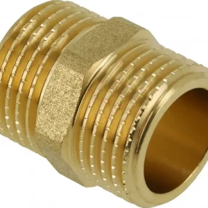 Professioneel Bonfix messing dubbele nippel - 1-1/2“ Buitendraad