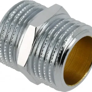 Tijdelijk Beschikbaar Bonfix Draadfitting Dubbele nippel 3/8 - 2 x buitendraad - chroom