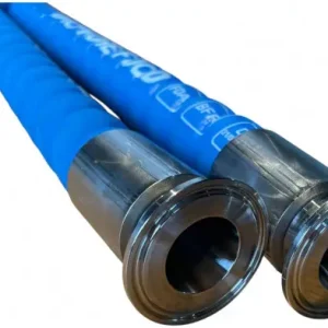 Zuivelslang/Voedselslang Zeer Flexibel & Gegolfd - Compleet met TriClamp Koppelingen - DN20 (Fl. 34mm) - 1,2meter Actieprijs