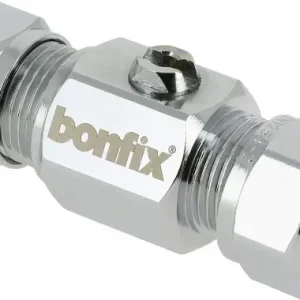 Veilige Betaling Bonfix Wastafel (hoek) kogelstopkraan - verchroomd - Schroevendraaier bediening 12 x 10 - 2 x knel