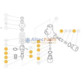 VB80/150-280 - Reparatieset voor drukregelaar - RVS316 - Viton afdichtingen - 12-delig Laatste Versie