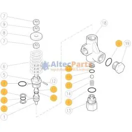 VS80/150-400 - Reparatieset voor veiligheidsventiel - RVS303 - 11-delig Op = Op