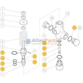 Bestseller VS80/150-280 - Reparatieset voor veiligheidsventiel - RVS 316 - Viton - 11-delig