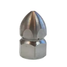 Rioolnozzle met voorboring - 1/2" binnendraad - RVS Laatste Kans