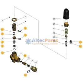 Uitverkoop VB-HT33/36 - Reparatieset voor drukregelaar - 11-delig