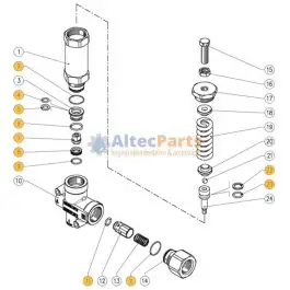 VB200/280 - Reparatieset voor drukregelaar - 11-delig Betrouwbaar