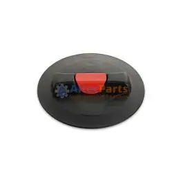 Professioneel Deksel voor watertank met beluchting - 脴200mm met buitendraad - Zwart/Rood