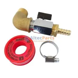 Tankaansluitset - Haaks - Messing - In: 3/4" bu - Uit: slangpilaar 25 mm Bestseller