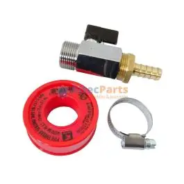 Tankaansluitset - Recht - Messing - In: 1" bu - Uit: slangpilaar 25mm Veilige Betaling